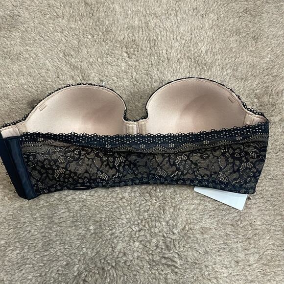 b.tempt’d Strapless Black Lace Underwire Bra Size 38C New - Picture 4 of 5